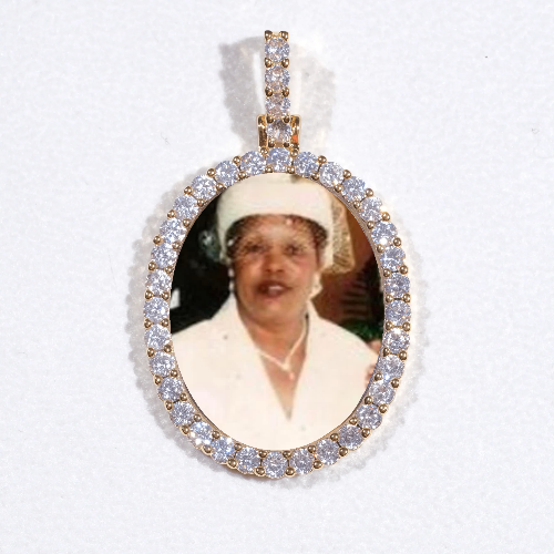 3D Oval Custom Picture Pendant