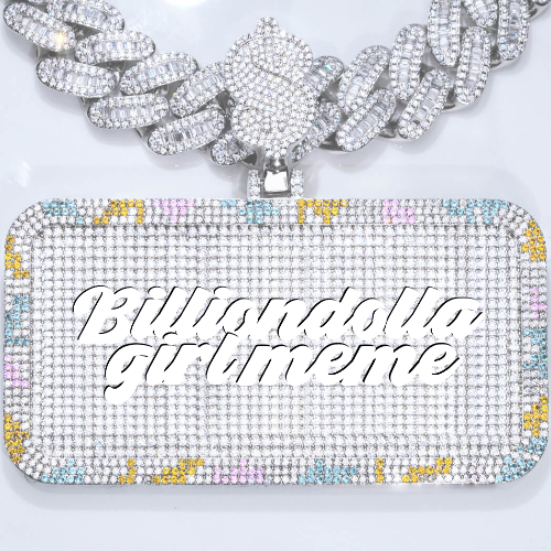 CUSTOM LETTER NECKLACE 3D COLORFUL SQUARE