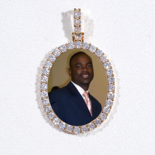 3D Oval Custom Picture Pendant