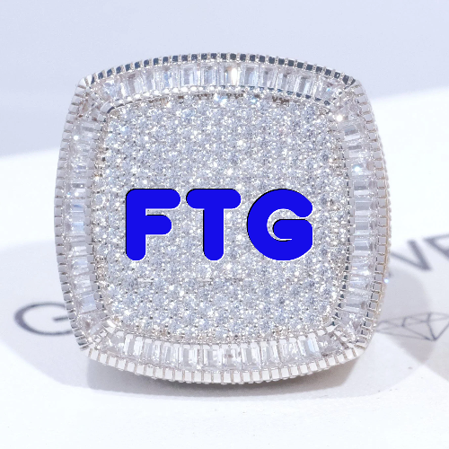 CUSTOM LETTER 3D ICED RING