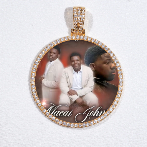 MEDIUM 3D CIRCLE CUSTOM PICTURE PENDANT