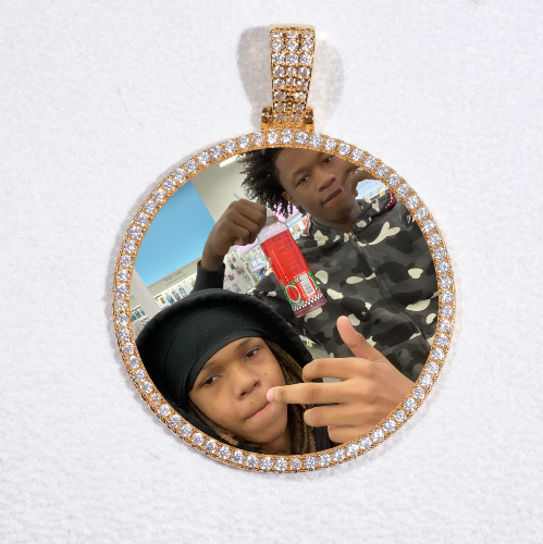 MEDIUM 3D CIRCLE CUSTOM PICTURE PENDANT