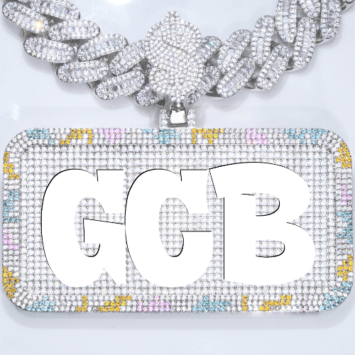 CUSTOM LETTER NECKLACE 3D COLORFUL SQUARE