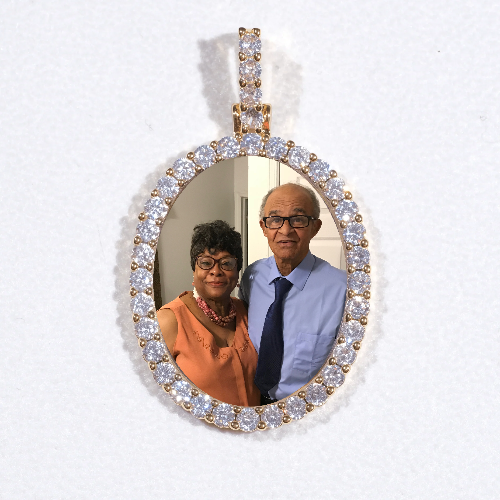 3D Oval Custom Picture Pendant