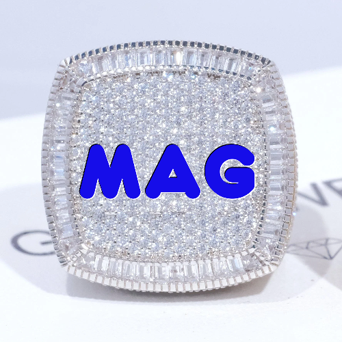 CUSTOM LETTER 3D ICED RING