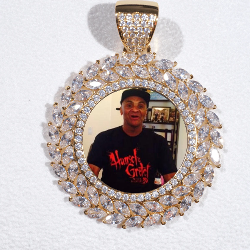 Large 3D Wheat Ear Custom Picture Pendant