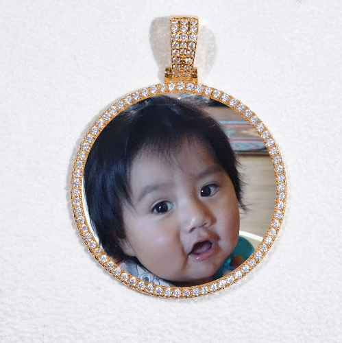 MEDIUM 3D CIRCLE CUSTOM PICTURE PENDANT