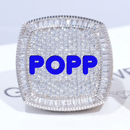 CUSTOM LETTER 3D ICED RING