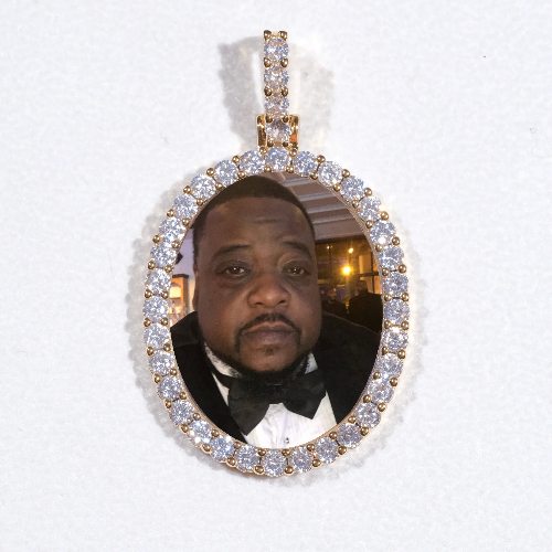 3D Oval Custom Picture Pendant