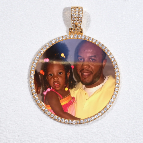 MEDIUM 3D CIRCLE CUSTOM PICTURE PENDANT