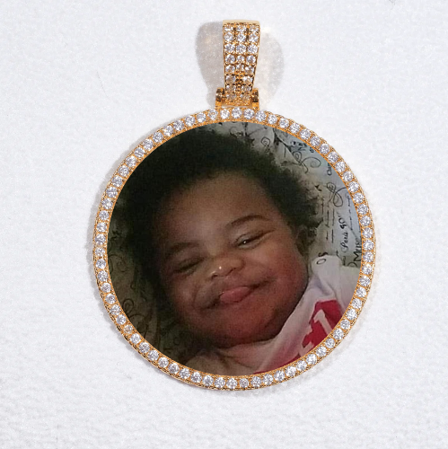 MEDIUM 3D CIRCLE CUSTOM PICTURE PENDANT
