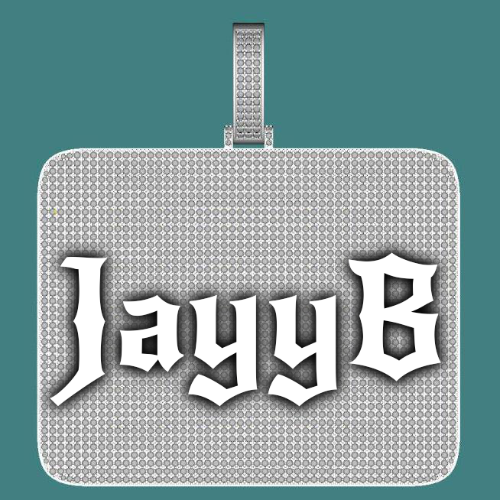 CUSTOM LETTER NECKLACE 3D BIG SQUARE
