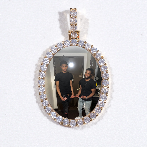 3D Oval Custom Picture Pendant