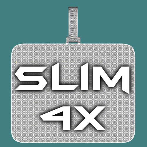 CUSTOM LETTER NECKLACE 3D BIG SQUARE