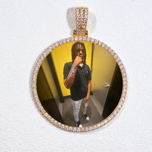 MEDIUM 3D CIRCLE CUSTOM PICTURE PENDANT