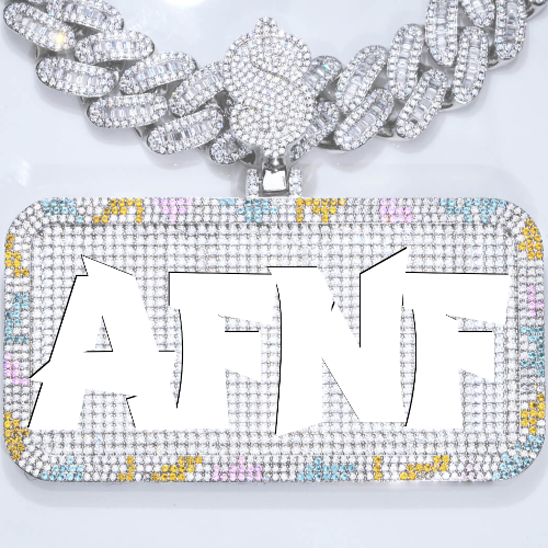 CUSTOM LETTER NECKLACE 3D COLORFUL SQUARE