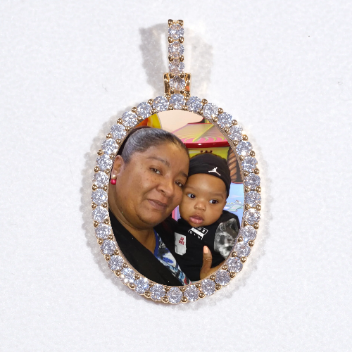 3D Oval Custom Picture Pendant