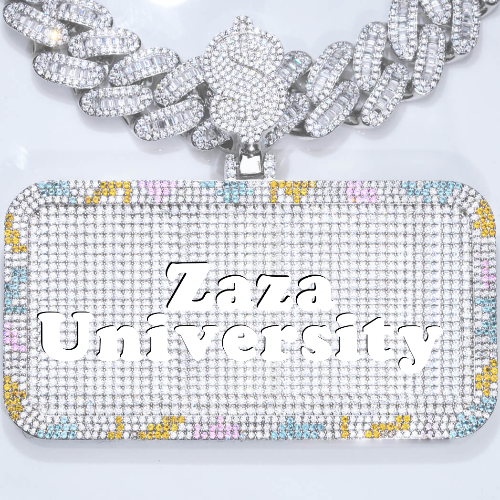 CUSTOM LETTER NECKLACE 3D COLORFUL SQUARE