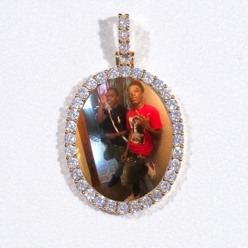 3D Oval Custom Picture Pendant