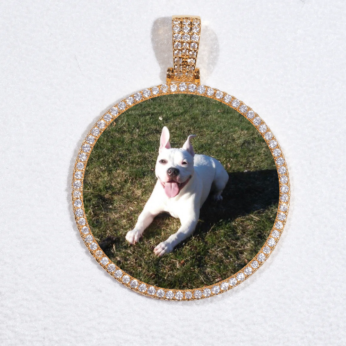 MEDIUM 3D CIRCLE CUSTOM PICTURE PENDANT