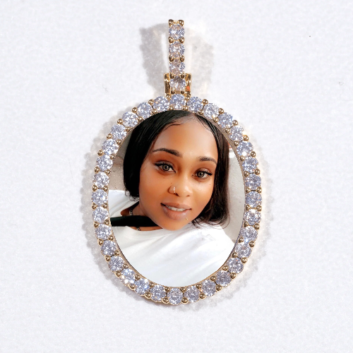 3D Oval Custom Picture Pendant