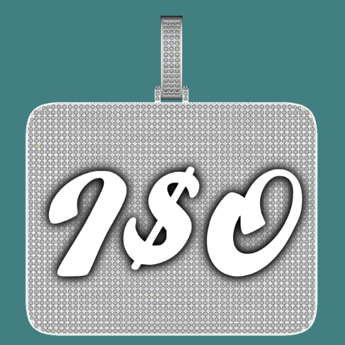 CUSTOM LETTER NECKLACE 3D BIG SQUARE
