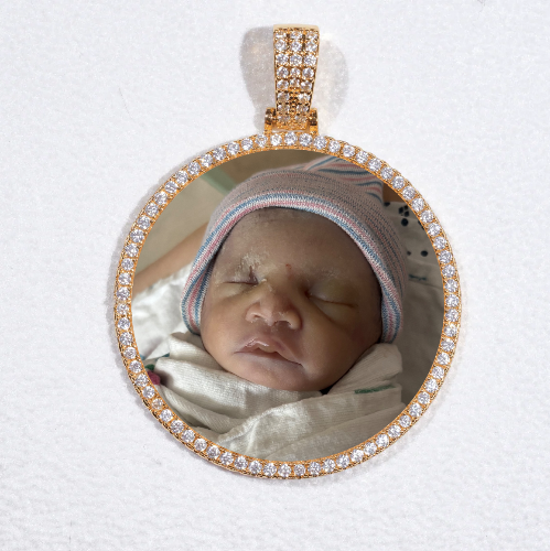 MEDIUM 3D CIRCLE CUSTOM PICTURE PENDANT