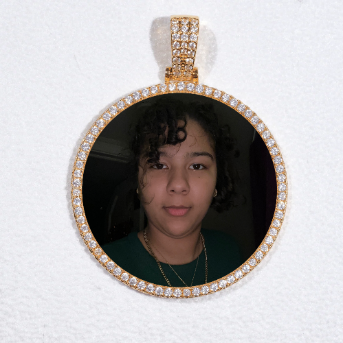 MEDIUM 3D CIRCLE CUSTOM PICTURE PENDANT