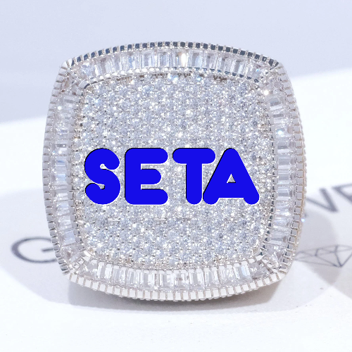 CUSTOM LETTER 3D ICED RING