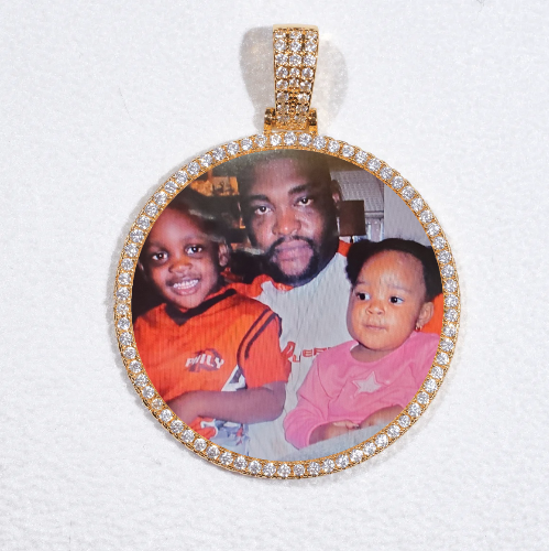 MEDIUM 3D CIRCLE CUSTOM PICTURE PENDANT