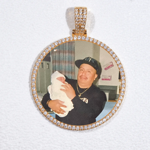 MEDIUM 3D CIRCLE CUSTOM PICTURE PENDANT