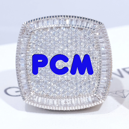 CUSTOM LETTER 3D ICED RING