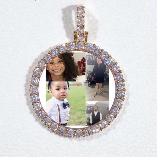 3D CIRCLE CUSTOM PICTURE PENDANT SMALL SIZE