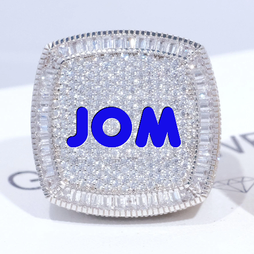 CUSTOM LETTER 3D ICED RING