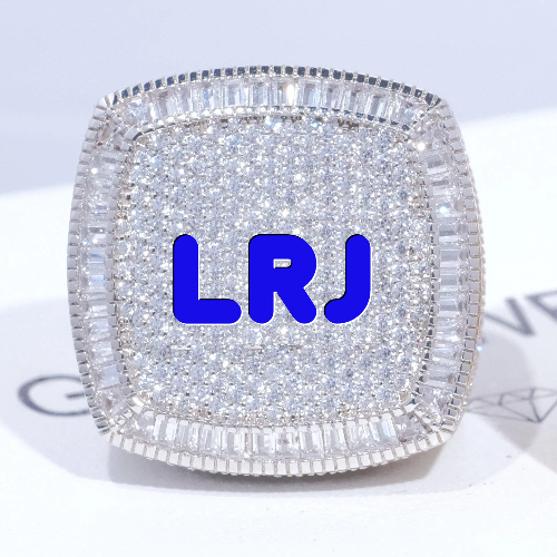 CUSTOM LETTER 3D ICED RING