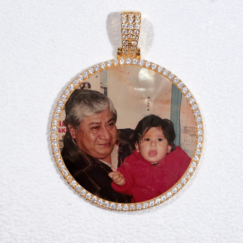 MEDIUM 3D CIRCLE CUSTOM PICTURE PENDANT