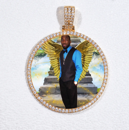MEDIUM 3D CIRCLE CUSTOM PICTURE PENDANT