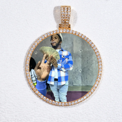 MEDIUM 3D CIRCLE CUSTOM PICTURE PENDANT
