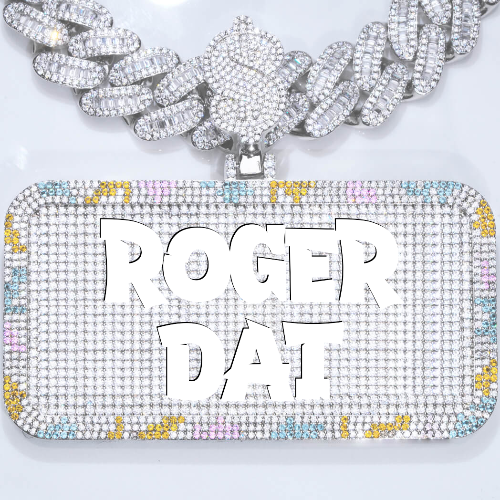 CUSTOM LETTER NECKLACE 3D COLORFUL SQUARE