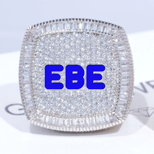 CUSTOM LETTER 3D ICED RING