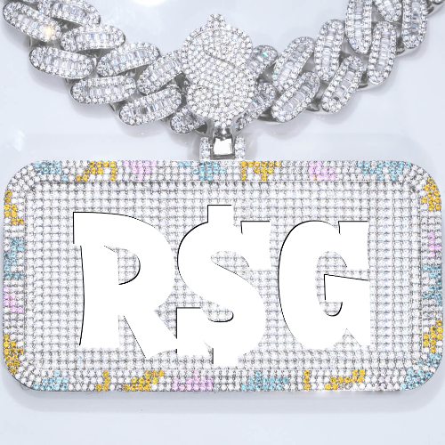CUSTOM LETTER NECKLACE 3D COLORFUL SQUARE