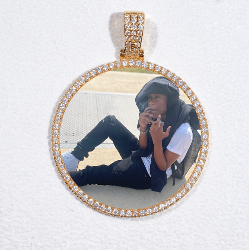 MEDIUM 3D CIRCLE CUSTOM PICTURE PENDANT