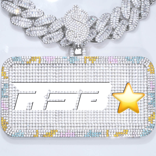 CUSTOM LETTER NECKLACE 3D COLORFUL SQUARE