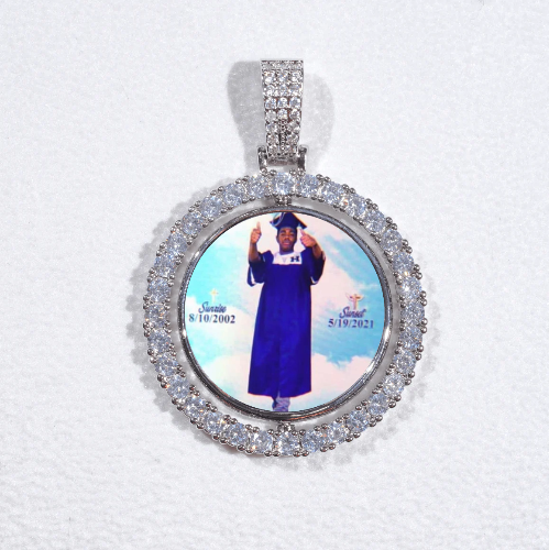 3D Spinning 2-Faced Custom Picture Pendant