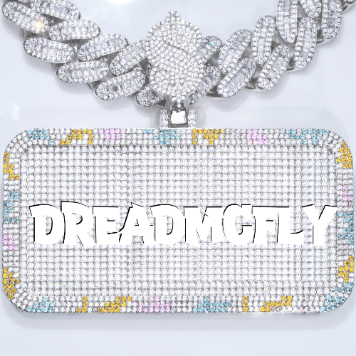 CUSTOM LETTER NECKLACE 3D COLORFUL SQUARE