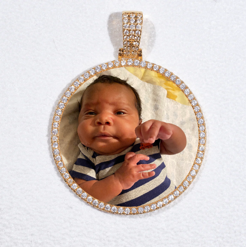 MEDIUM 3D CIRCLE CUSTOM PICTURE PENDANT