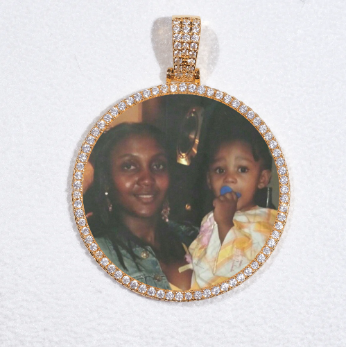 MEDIUM 3D CIRCLE CUSTOM PICTURE PENDANT