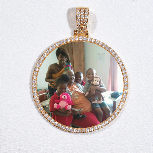 MEDIUM 3D CIRCLE CUSTOM PICTURE PENDANT