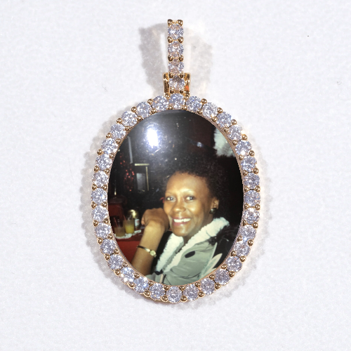 3D Oval Custom Picture Pendant