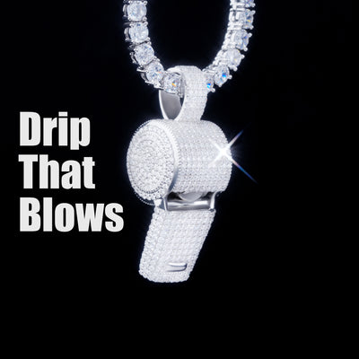 925S & VVS Moissanite Whistle Necklace Actually Blows
